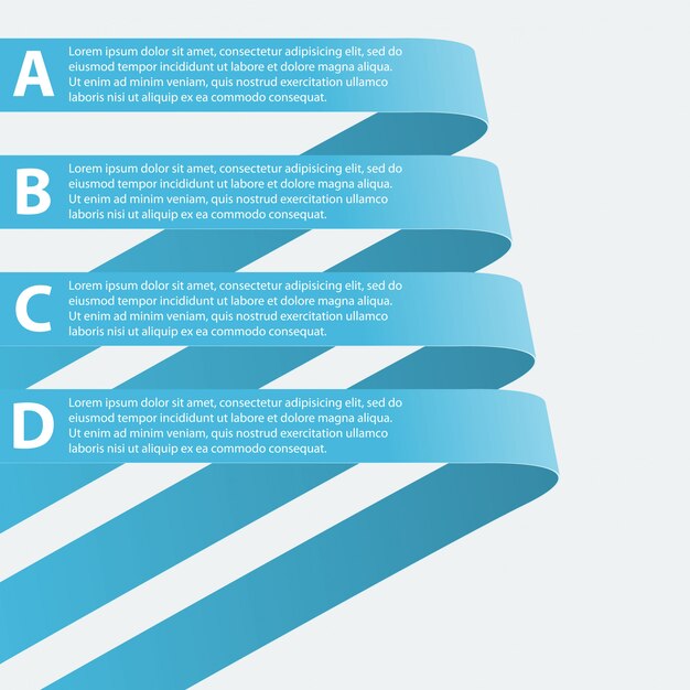 Infografik mit geschwungenen bändern.