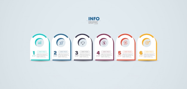 Infografik mit Schritten