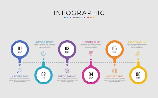 Infografik mit schritten