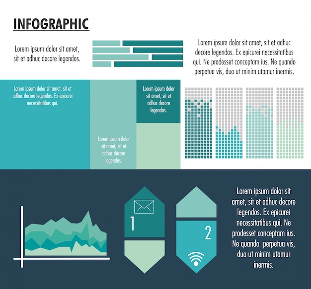 Infografik mit statistikentwurf