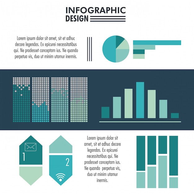 Vektor infografik mit statistikentwurf