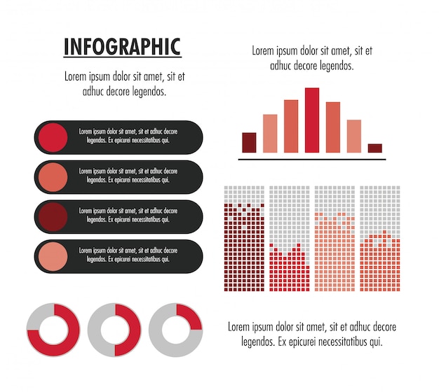 Infografik mit statistikentwurf