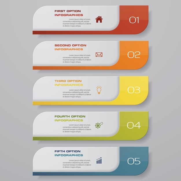 Infografik mit vertikalen Banner