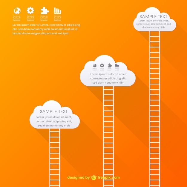 Infografik mit wolken