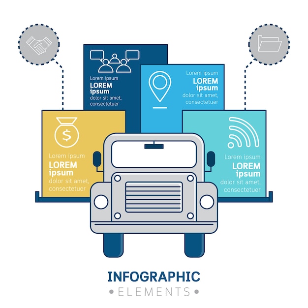 Infografik optionen diagramm banner zusammenfassung. vektor-illustration