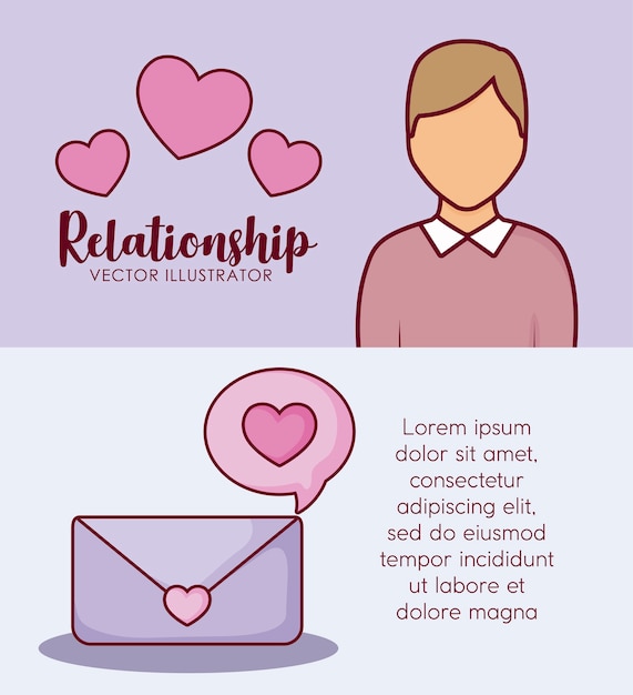 Infografik-präsentation von online-dating-konzept