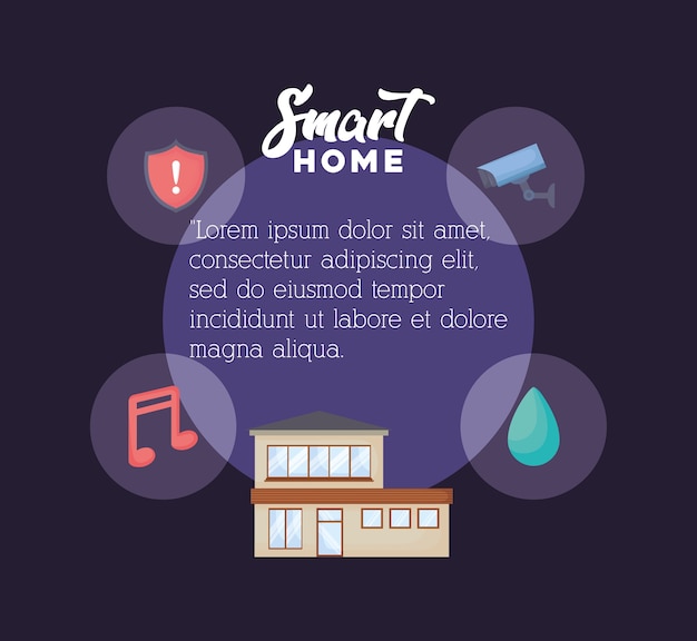 Infografik-präsentation von smart-home-design