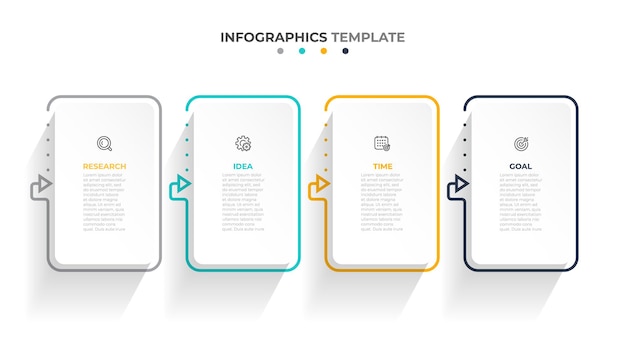 Infografik rechteck etikettenvorlage