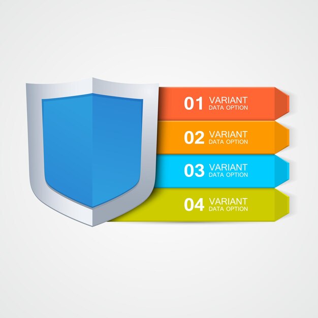 Infografik schild. gestaltungselement. datenschutz