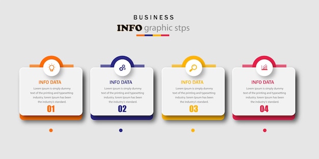 Infografik-Schritte für Unternehmer in der Zukunft