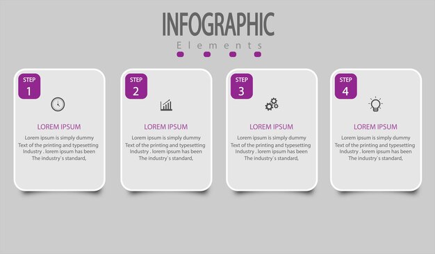 Infografik-schritte für unternehmer in der zukunft