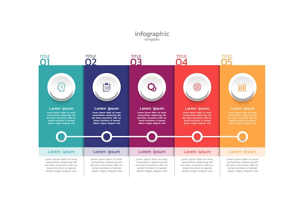 Infografik-Schritte-Konzept-Business-Vorlagendesign