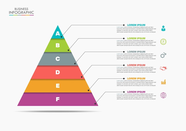 Infografik-symbole für die zeitleiste der geschäftsdatenvisualisierung für abstrakte hintergrundvorlagen