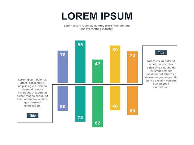 Vektor infografik vergleich und statistik folie vorlage