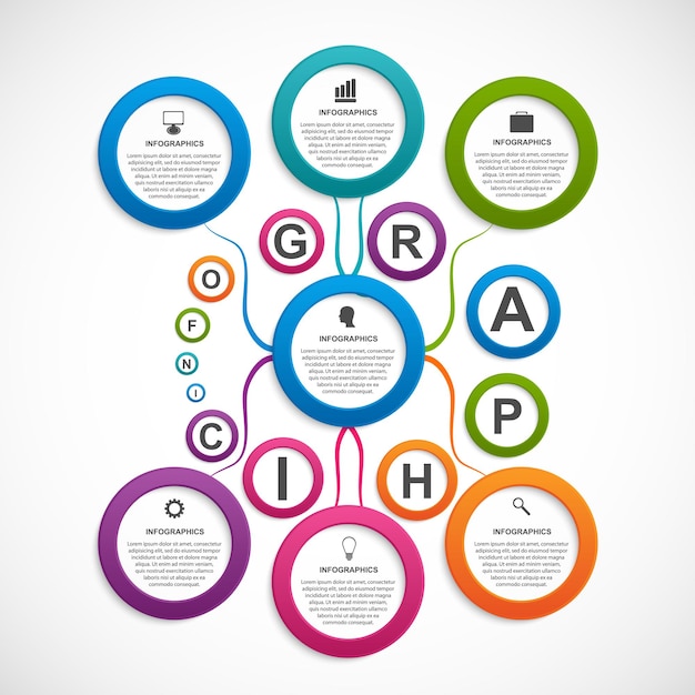 Infografik-vorlage für abstrakte optionen