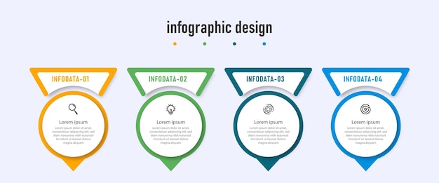Infografik-Vorlage für den kreativen Designprozess