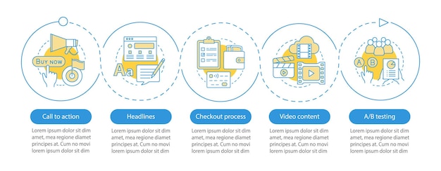 Infografik-vorlage für digitales marketing