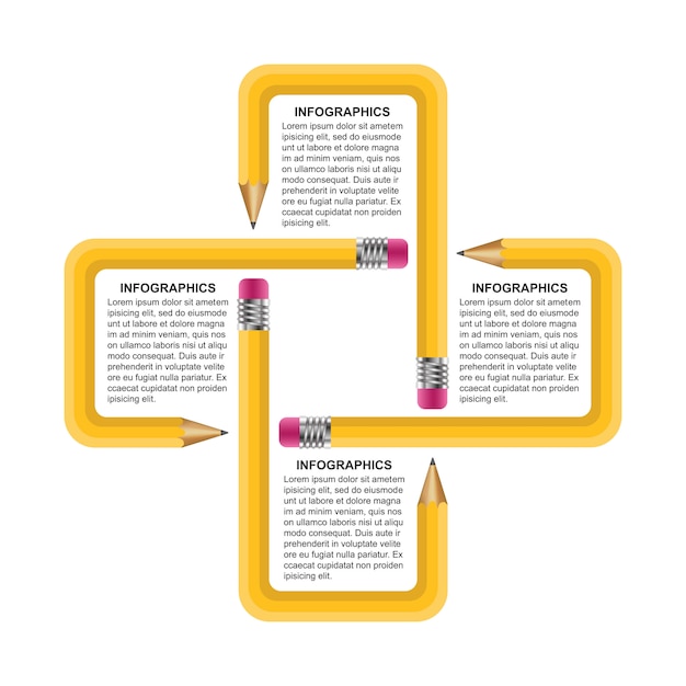 Infografik-vorlage für präsentationen