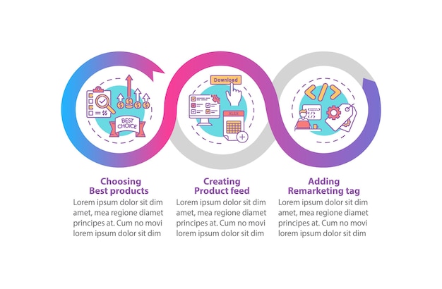 Infografik-vorlage für produktwerbung