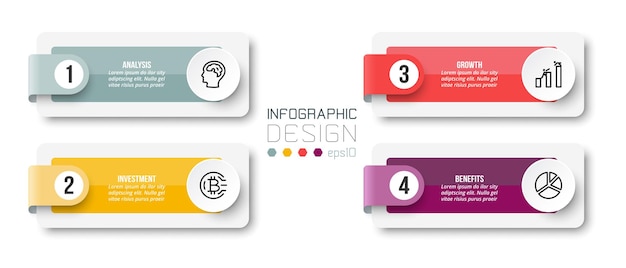 Infografik-vorlage geschäftskonzept mit diagramm