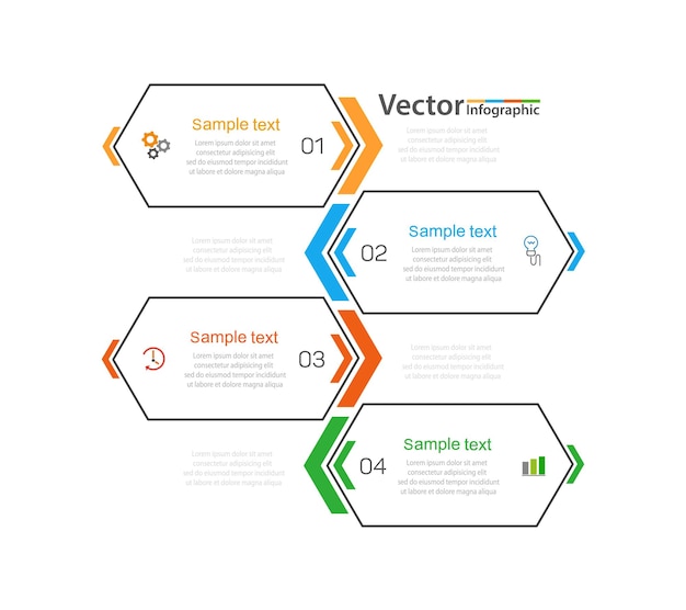 Infografik-vorlage mit 4 optionen