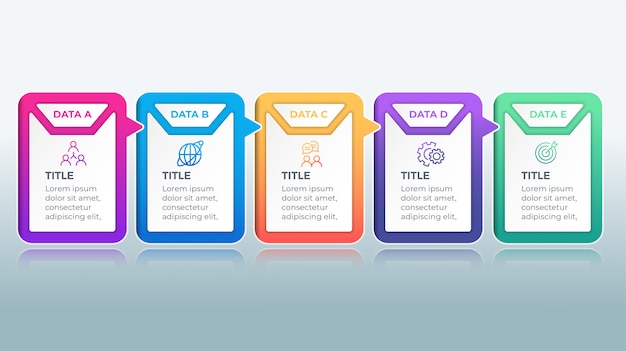 Infografik-vorlage mit 5 optionen