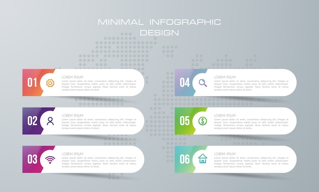 Infografik-vorlage mit optionen. workflow-layout.