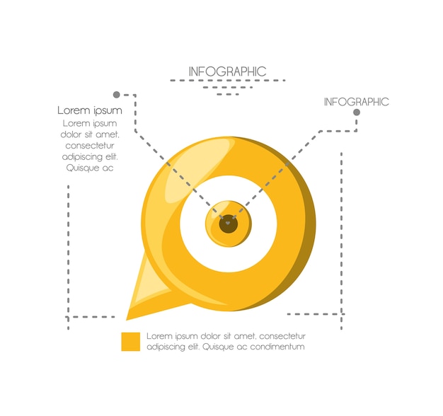 Infografik vorlage mit pfeil business-optionen