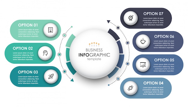 Vektor infografik vorlage mit schritten