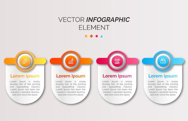 Infografik vorlage mit symbol