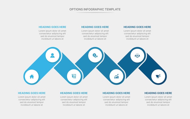 Vektor infografik-vorlagendesign mit 7 schritten prozess-workflow-diagramm