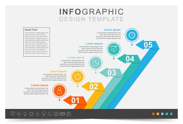 Infografik zeigen arbeitsplan und icon-set vektor-illustration-design