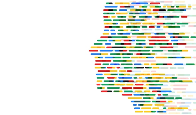 Infografik zum DNA-Test. Karte der Genomsequenz