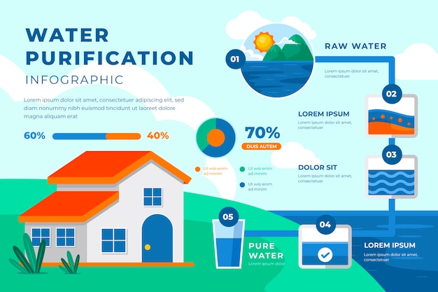 Infografik zur flachwasserreinigung der industrie