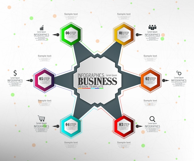 Infografiken business template konzept