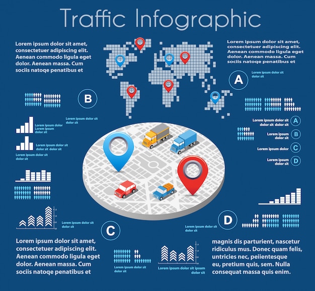 Infografiken der stadtstraße