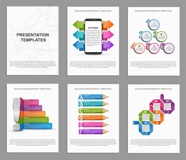 Infografiken für information banner set