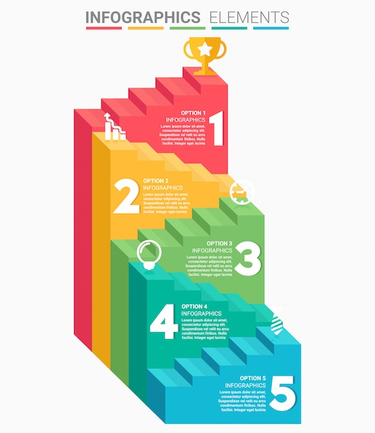 Infografiken geschäftstreppe