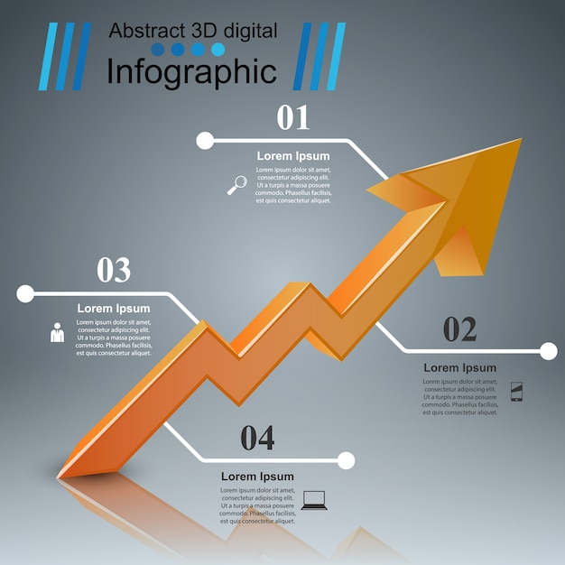 Vektor infografiken mit einem pfeil