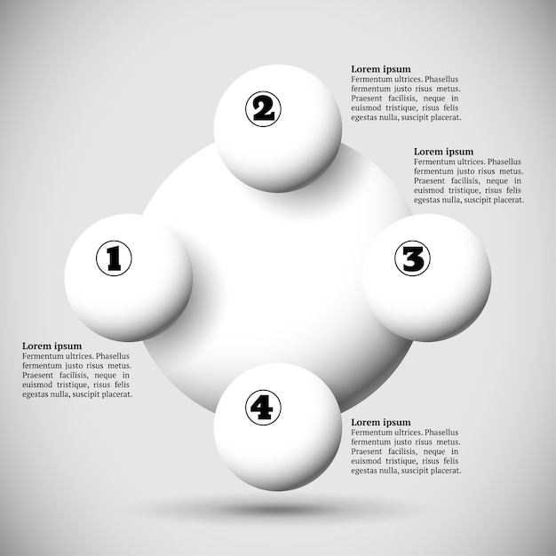 Infografiken mit einer gruppe fliegender bälle