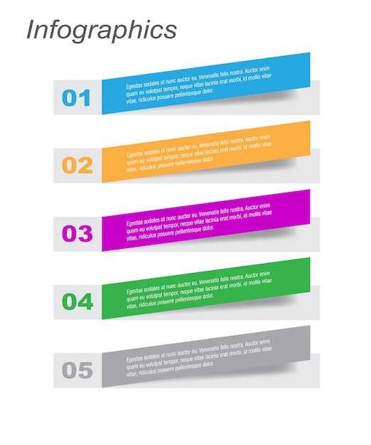 Infografiken mit schritten und optionen