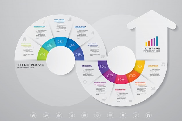 Infografiken pfeil diagrammelement.