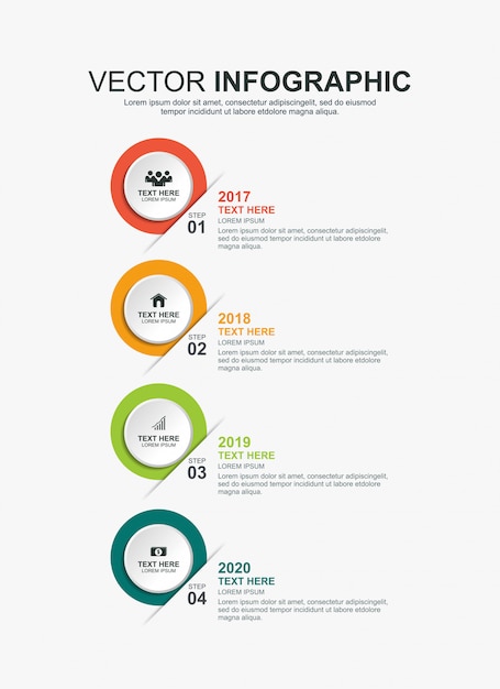 Infografiken timeline design-vorlage