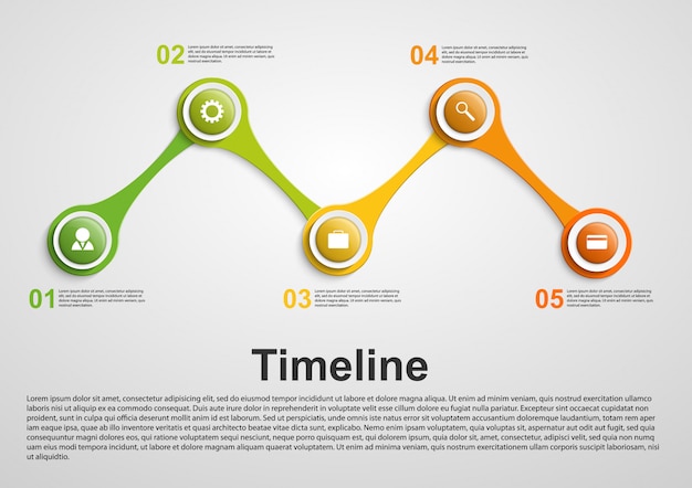 Infografiken timeline-konzept.