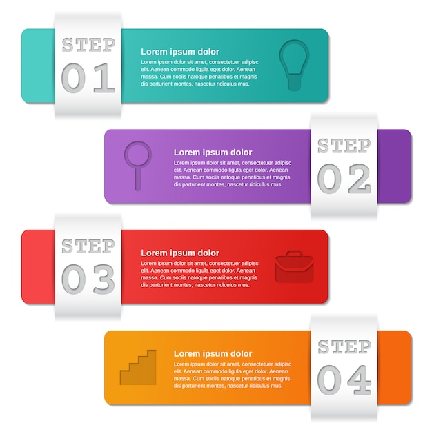 Infografiken vorlagen option, teile, schritte. geschäft .