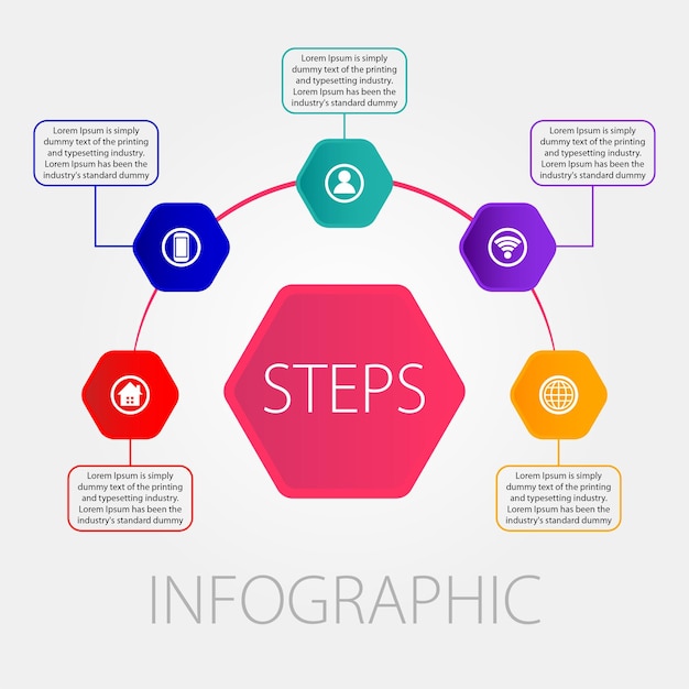 Infografische business-banner-vorlage, hintergrund- und vektordesign für website und andere zwecke