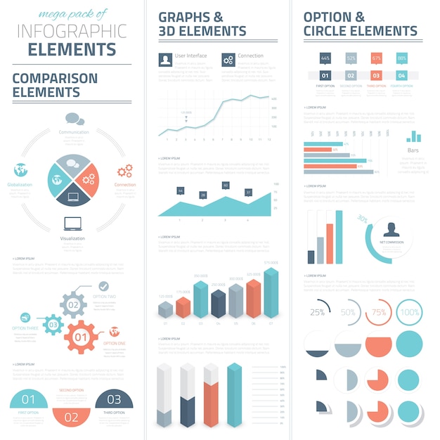 Infografische Business-Vektor-Elemente Sammlung
