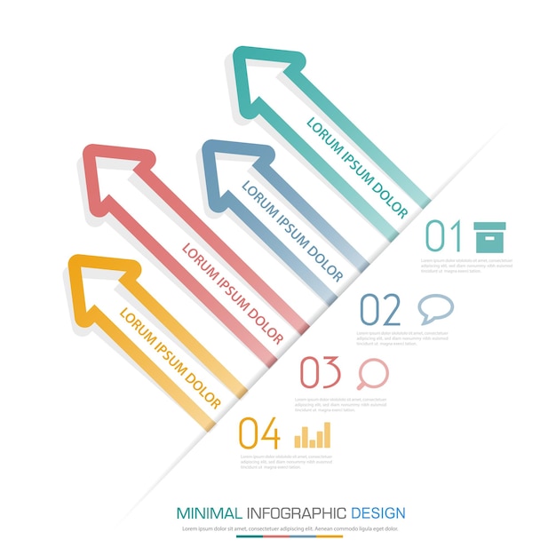 Infografische flache vektordesign-elementillustration für webbanner oder präsentation verwendet