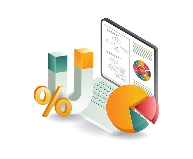 Infografische Konzeptillustration für die Geschäftsanalyse