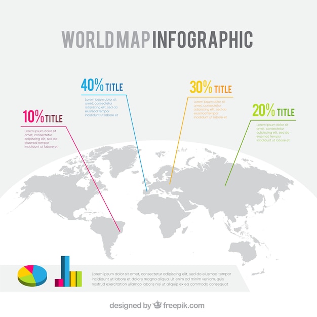 Infografische weltkarte vorlage